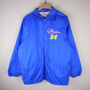 Vintage 90s Jeff Gordon Nascar Competitors View Windbreaker Jacket Medium 25x29